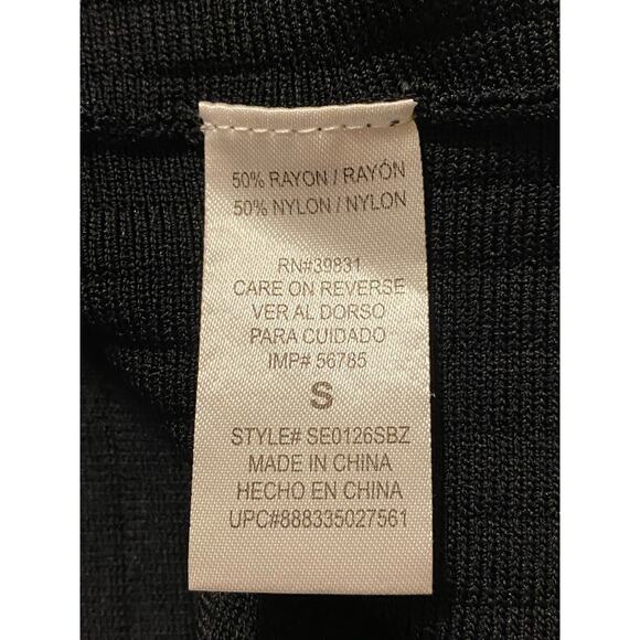 Sam Edelman Black Ottoman Deco Drive Sleeveless Fit & Flare Dress Size Small - Picture 13 of 13